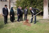 Pezeshkian plants 3 saplings on National Tree Planting Day