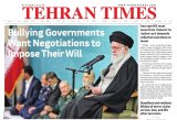 Front pages of Iran's English dailies on March 9