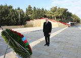 President Ilham Aliyev visits Alley of Martyrs on 35th anniversary of January 20 tragedy