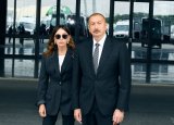 President Ilham Aliyev, First Lady Mehriban Aliyeva attend farewell ceremony for AZAL plane crash crew