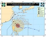 Leon intensifies as it moves over Philippine Sea