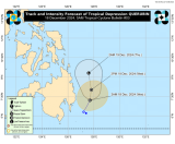 TD Querubin maintains strength, Signal No. 1 in Davao Oriental