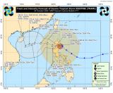 Kristine gradually slowing down while moving over Northern Luzon