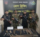 Firearms, lethal weapons recovered in Rajshahi