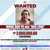 P2-M reward up for arrest of Chinese suspect in Makati resto shooting