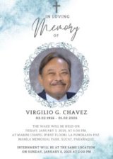 Virgilio G. Chavez passes away at 68