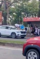 Video: SUV Driver Refuses To Stop, Drags Cop On Bonnet In Karnataka