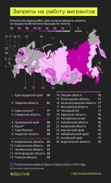 Почти в 50 регионах РФ ввели запреты и ограничения на трудоустройство мигрантов