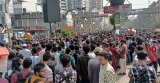 Students block Science Lab intersection