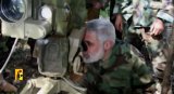 Hezbollah chief Naim Qassem in military uniform in Lebanon