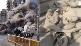 Huge cement-dust cloud blankets streets in China after silo rupture