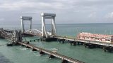 The new Pamban bridge ready for inauguration