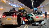 Driver arrested after fleeing scene of 3-car pile-up in Hong Kong with 4 injured