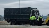 Truck driver injured in 4-vehicle collision on Hong Kong expressway