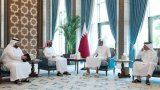 Emir of Qatar receives Tahnoon bin Zayed