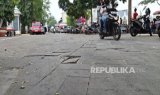 Proyek Jalan Mirip Braga Senilai Rp 5,2 Miliar di Kota Cimahi Rusak Sebelum Diresmikan