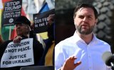 If You're Chasing...: Pro-Ukraine Protesters Follow JD Vance, His Daughter