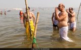 Rajnath Singh Visits Maha Kumbh, Takes Holy Dip At Triveni Sangam