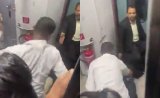 Viral Video: Ticket Checker Pins Down Drunk Man, Train Attendant Flogs Him